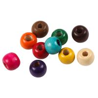 Trä Pärlor, plated, Hållbar & DIY, flerfärgad, 6mm, Säljs av KG