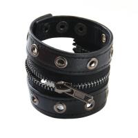 PU Leather Cord Bracelets, plated, fashion jewelry & Unisex, more colors for choice, 220mm, Length:8.66 Inch, Sold By PC