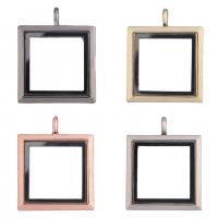 Zinc Alloy Locket Pendant Square plated DIY nickel lead & cadmium free Sold By PC