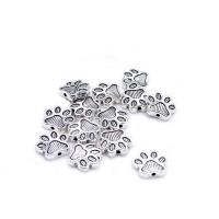 Tibetan Style Jewelry Beads, Bear Paw, silver color plated, DIY, silver color, 12x14x3.50mm, Sold By PC