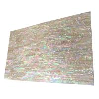 coquille d'ormeau Shell Sheet, rectangle, DIY, blanc, 240x140mm, Vendu par PC
