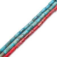 Impression Jasper Beads, Column, polished, faceted, 4x8mm, Sold Per 38 cm Strand