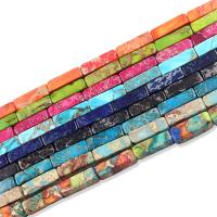 Impression Jasper Beads, Rectangle, polished, more colors for choice, 13x4mm, Sold Per Approx 38 cm Strand