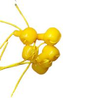 3-Loch -Korn- Guru, Gelber Achat, poliert, gelb, 16mm, verkauft von setzen
