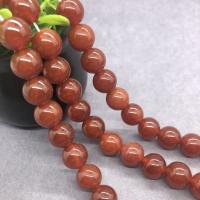 Natürlich rote Achat Perlen, Roter Achat, rund, poliert, rotbraun, 10mm, 38PCs/Strang, verkauft von Strang