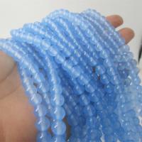 Natural Chalcedony Bead blue 6mm Sold By Strand