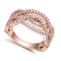 Cubic Zirconia Micro Pave Brass Ring micro pave cubic zirconia 16.90mm Sold By PC
