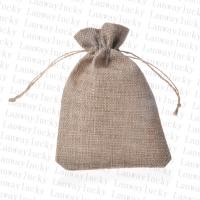 Linen Drawstring Bag, beige, 130x180mm, Sold By Bag