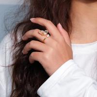 Zinc Alloy Cuff fingerring, forgyldt, mode smykker & for kvinde, guld, nikkel, bly & cadmium fri, 18mm, Solgt af PC