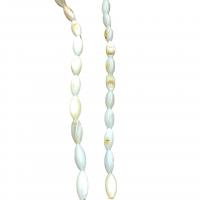 Natürliche Süßwasser Muschel Perlen, Süßwassermuschel, oval, DIY & verschiedene Größen vorhanden, weiß, verkauft von Strang
