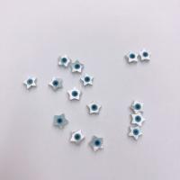 Perles de bijoux mode Evil Eye, coquille blanche, étoile, DIY, bleu, 6mm, Vendu par PC
