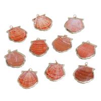 Shell Pendants, with Tibetan Style, gold color plated, DIY, 40mm, Sold By PC