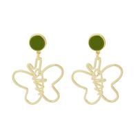 Zinc Alloy Drop Earrings Butterfly fashion jewelry & for woman nickel lead & cadmium free Sold By Pair