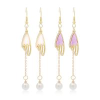 Fashion Fringe Earrings Zinc Alloy Wing Shape plated fashion jewelry & for woman nickel lead & cadmium free Sold By Pair