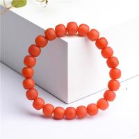 Yunnan Red Agate Bracelet, Flat Round, polished, matte, Sold Per Approx 18.5 cm Strand