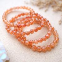 Quartz Bracelets, Strawberry Quartz, Round, polished, Natural, Sold Per Approx 18.5 cm Strand