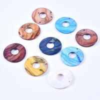 Shell Pendants, Freshwater Shell, Round, DIY, mixed colors, 60mm, Sold By PC