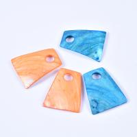 Shell Pendants, Freshwater Shell, Trapezium, DIY, mixed colors, 61x50mm, Sold By PC