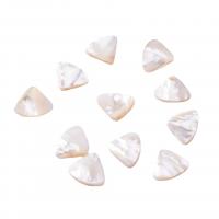 Natural Freshwater Shell Beads, Triangle, polished, DIY, white, 15x20mm, Sold By PC