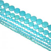 Turquoise Beads, Round, polished, DIY & different size for choice, turquoise blue, Sold By Strand