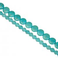 Türkis Perlen, Synthetische Türkis, rund, poliert, DIY & verschiedene Größen vorhanden, Türkisblau, verkauft von Strang