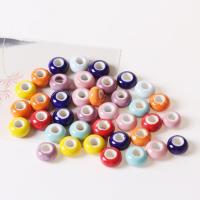 Perles en porcelaine émaillées, Rond, vernissé, DIY, plus de couleurs à choisir, 15mm, 100PC/sac, Vendu par sac