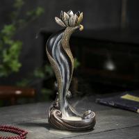 Backflow Incense Burner, Resin, plated, for home and office & durable, 300x140mm, Sold By PC