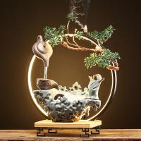 Backflow Incense Burner, Porcelain, plated, for home and office & durable, 400x143x430mm, Sold By PC