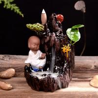 Backflow Incense Burner, Porcelain, plated, for home and office & durable, 170x120x90mm, Sold By PC