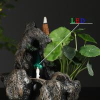 Backflow Incense Burner, Resin, plated, for home and office & durable, 175x145x170mm, Sold By PC