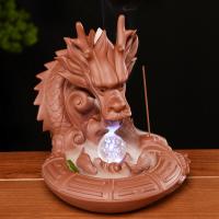 Backflow Incense Burner, Purple Clay, plated, for home and office & durable & different size for choice, more colors for choice, Sold By PC