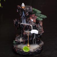Backflow Incense Burner, Resin, plated, for home and office & durable & different styles for choice, more colors for choice, 194x133mm, Sold By PC