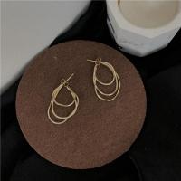 Zinklegierung Ohrringe, Modeschmuck & mehrschichtig & für Frau, frei von Nickel, Blei & Kadmium, 60x4mm, verkauft von Paar