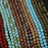 Crackle kvarts pärlor, Rund, polerad, fler färger för val, 10x10x10mm, Såld Per Ca 38 cm Strand