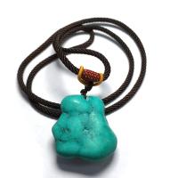 Turquoise trui Chain Necklace, turkoois, blauw, 30x40-40x50mm, Lengte Ca 20 cm, Verkocht door PC