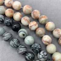 Network Stone Beads, Round, polished, DIY, more colors for choice, 10mm, 37PCs/Strand, Sold By Strand