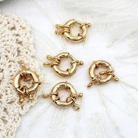 Brass Spring Ring Clasp 18K gold plated 14mm Sold By PC