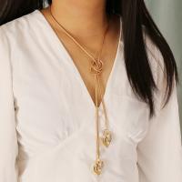Zinklegierung Pullover Halskette, Herz, plattiert, Modeschmuck & für Frau, frei von Nickel, Blei & Kadmium, 1100mm, verkauft von Strang