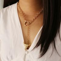 Cink Alloy nakit ogrlice, pozlaćen, modni nakit & za žene, nikal, olovo i kadmij besplatno, 43+7cm, Prodano By Strand