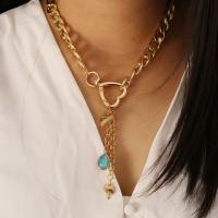 Zinc Alloy smykker halskæde, forgyldt, mode smykker & for kvinde, nikkel, bly & cadmium fri, 450mm, Solgt af Strand