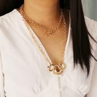 Multi Layer Necklace Zinc Alloy plated fashion jewelry & multilayer & for woman nickel lead & cadmium free 43cm 56cm Sold By Strand