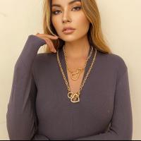 Multi Layer Necklace Zinc Alloy plated fashion jewelry & multilayer & for woman gold nickel lead & cadmium free 43cm 66cm Sold By Strand