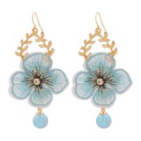 Zinc Alloy Drop Earrings Flower plated fashion jewelry & for woman nickel lead & cadmium free Sold By PC