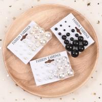 Zinc Alloy Stud Earring Set plated fashion jewelry & for woman & with rhinestone nickel lead & cadmium free 1.1-3.3cm Sold By Set