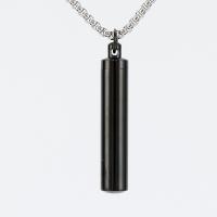Cremation Jewelry Ashes Urn Collar, acero inoxidable, diverso tamaño para la opción, Negro, Vendido por UD