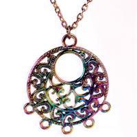 Zinc Alloy Jewelry Necklace colorful plated DIY nickel lead & cadmium free Length 17.716 Inch Sold By PC