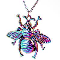 Tibetan Style Jewelry Necklace, Bee, colorful plated, DIY & different styles for choice, more colors for choice, nickel, lead & cadmium free, 38x40x5mm, Length:17.716 Inch, Sold By PC
