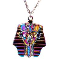 Zinc Alloy smykker halskæde, Egyptisk Farao, farverig forgyldt, du kan DIY & forskellige stilarter for valg, flere farver til valg, nikkel, bly & cadmium fri, 29x36x5mm, Længde 17.716 inch, Solgt af PC