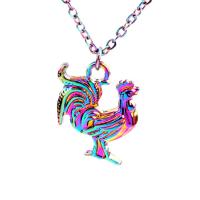 Zinc Alloy Jewelry Necklace Cock colorful plated DIY nickel lead & cadmium free Length 17.716 Inch Sold By PC