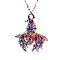 Tibetan Style Jewelry Necklace, colorful plated, DIY & different styles for choice, more colors for choice, nickel, lead & cadmium free, 58x48x3mm, Length:17.716 Inch, Sold By PC
